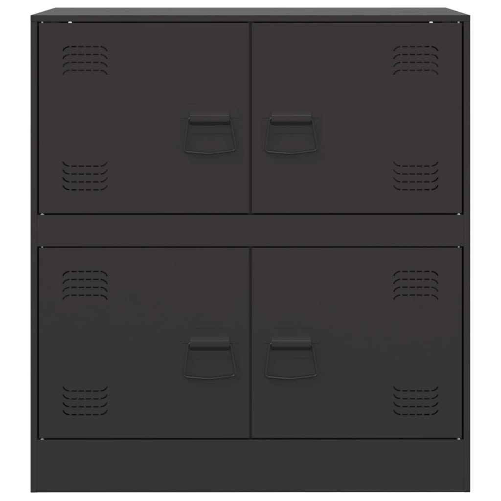 Side cabinet, black, 67x39x73cm, steel