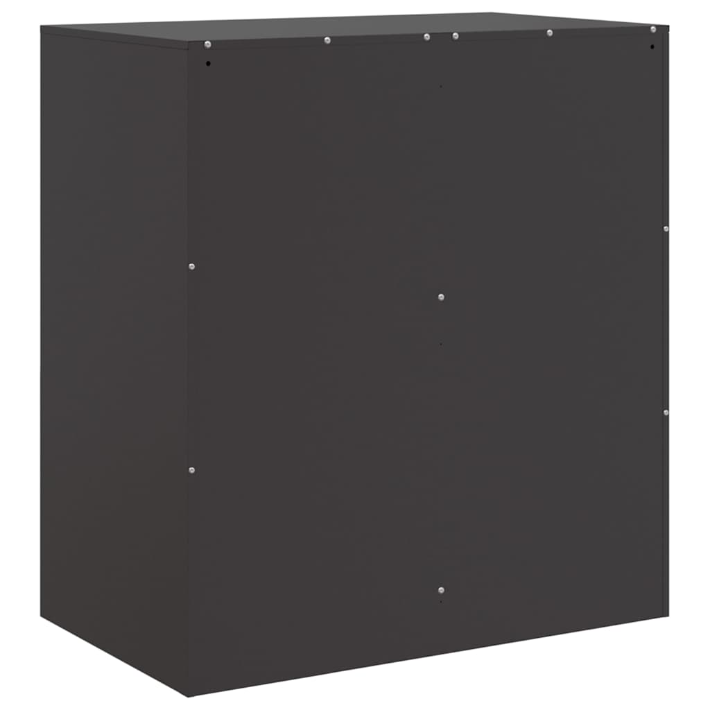 Side cabinet, black, 67x39x73cm, steel