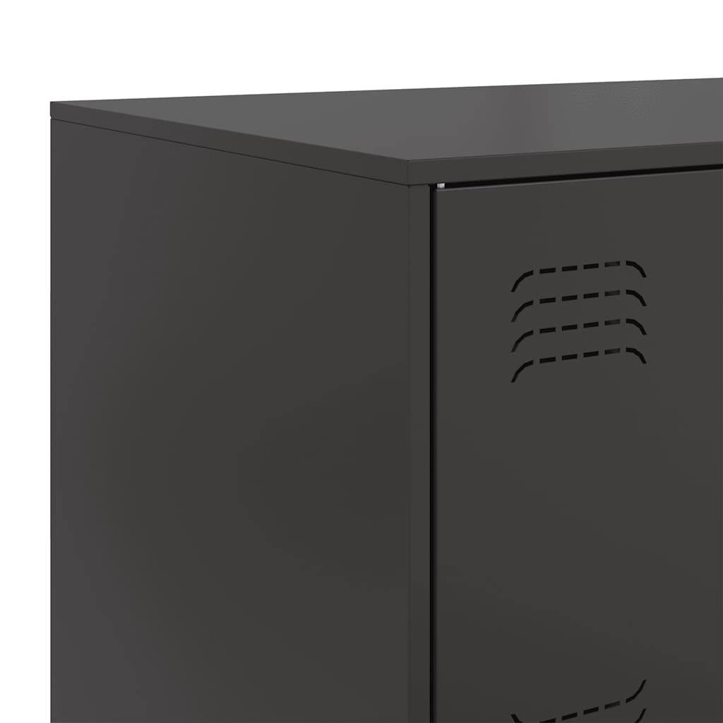 Side cabinet, black, 67x39x73cm, steel