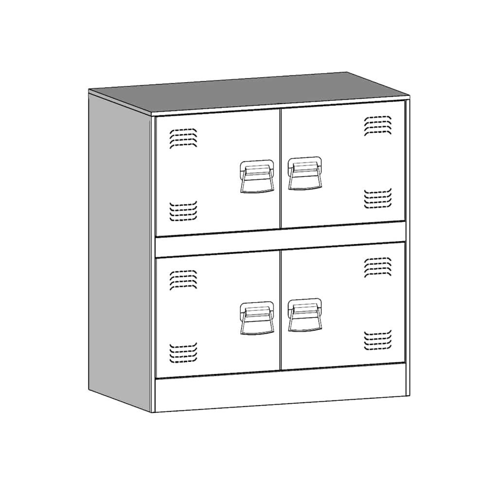 Side cabinet, black, 67x39x73cm, steel