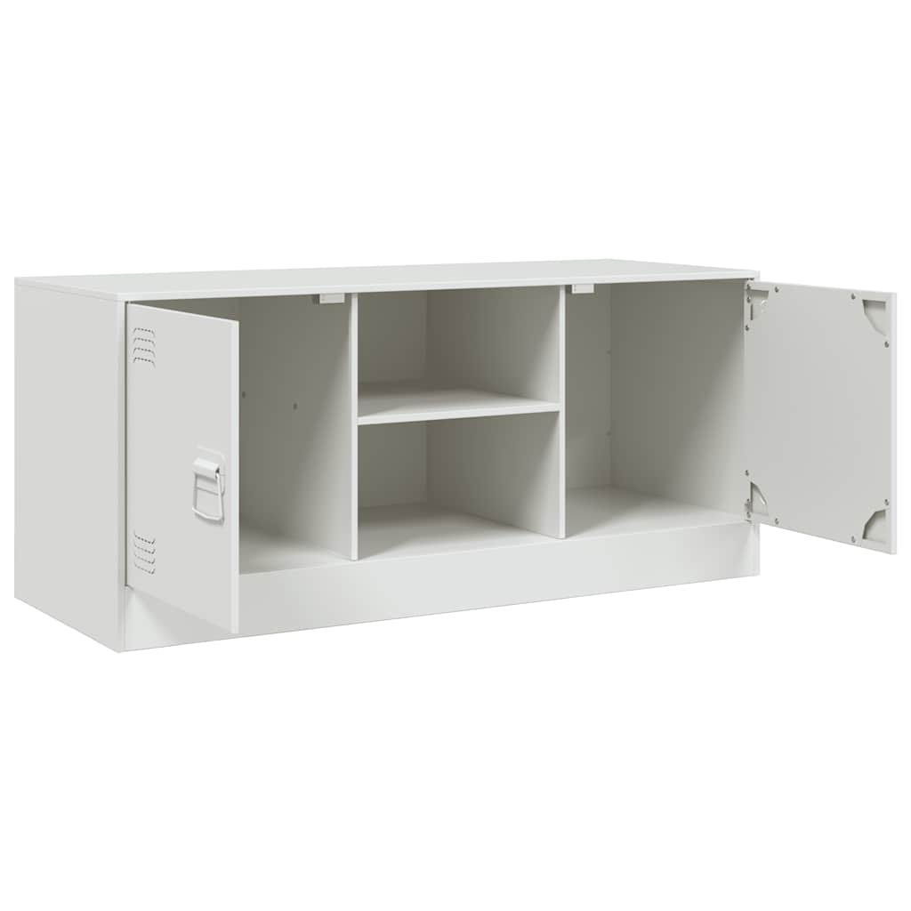 Televizoriaus spintelė, baltos spalvos, 99x39x44cm, plienas