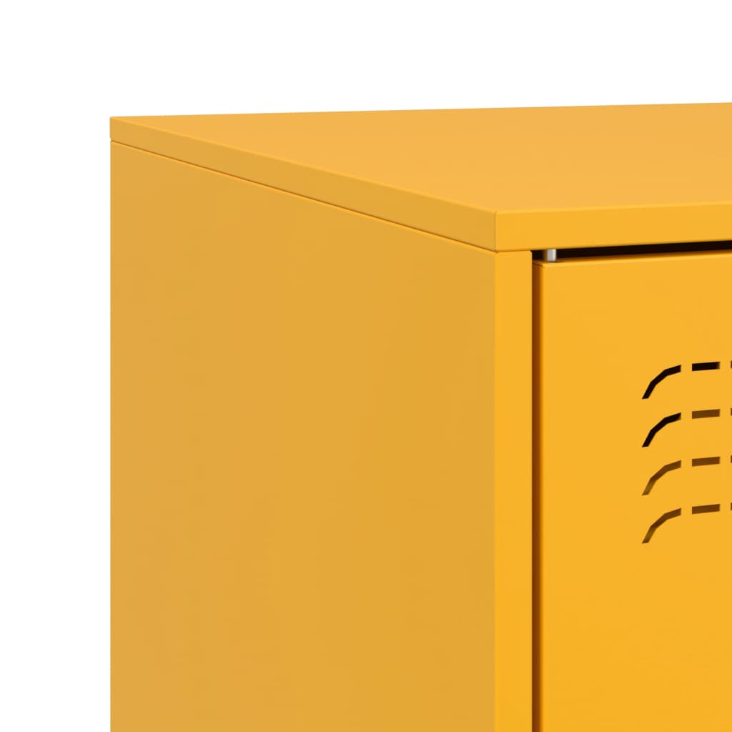 TV cabinets, 2 pcs, mustard yellow, 67x39x44cm, steel