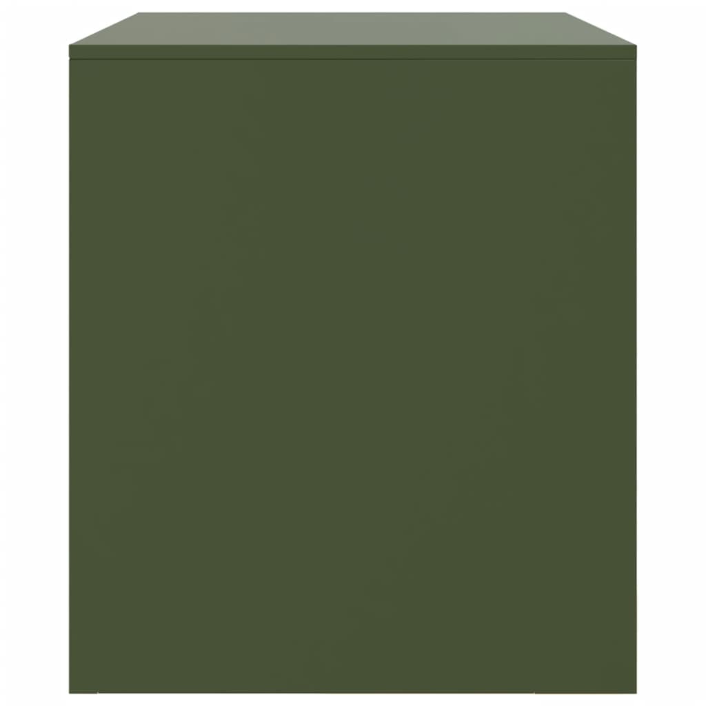 TV cabinet, olive green, 67x39x44cm, steel