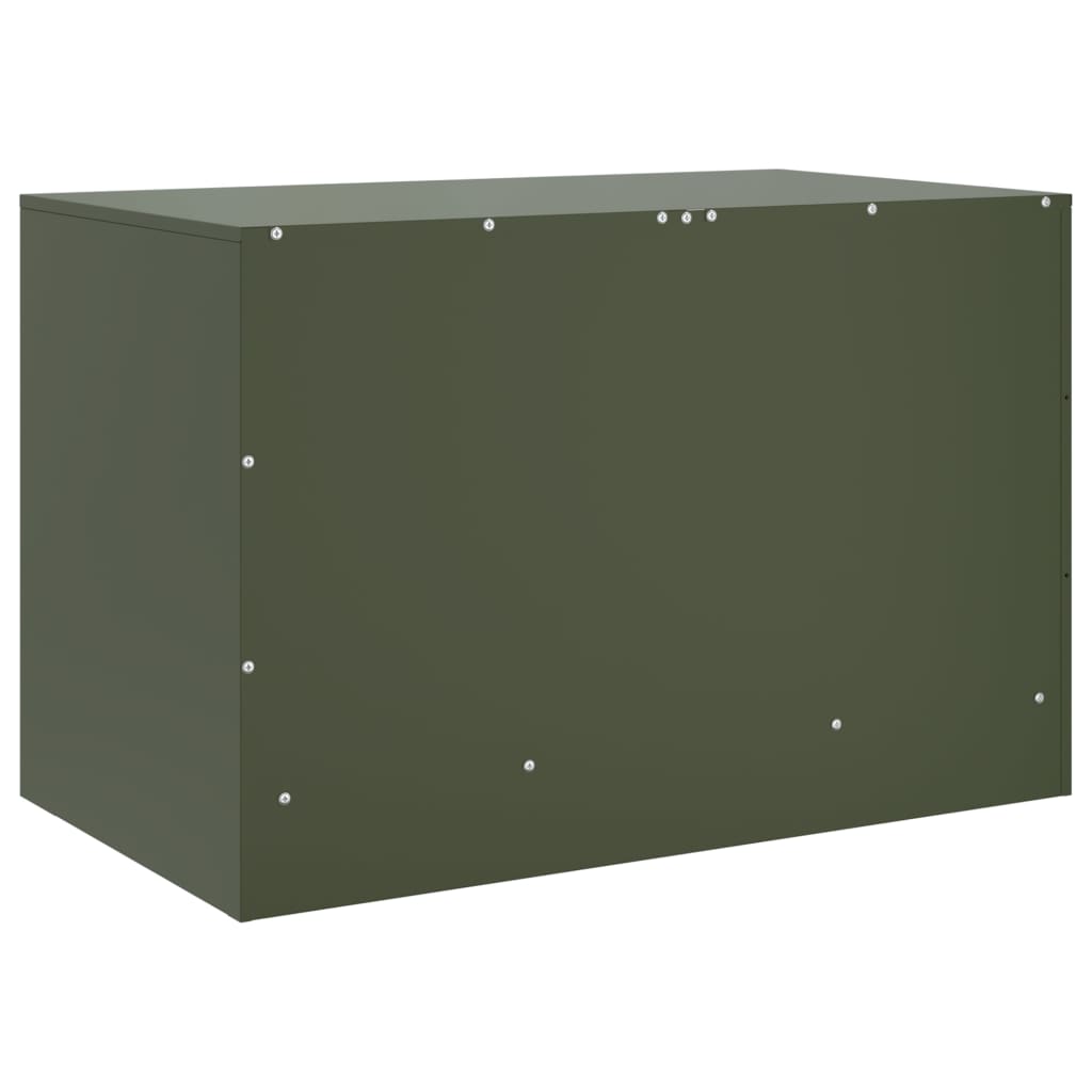 TV cabinet, olive green, 67x39x44cm, steel