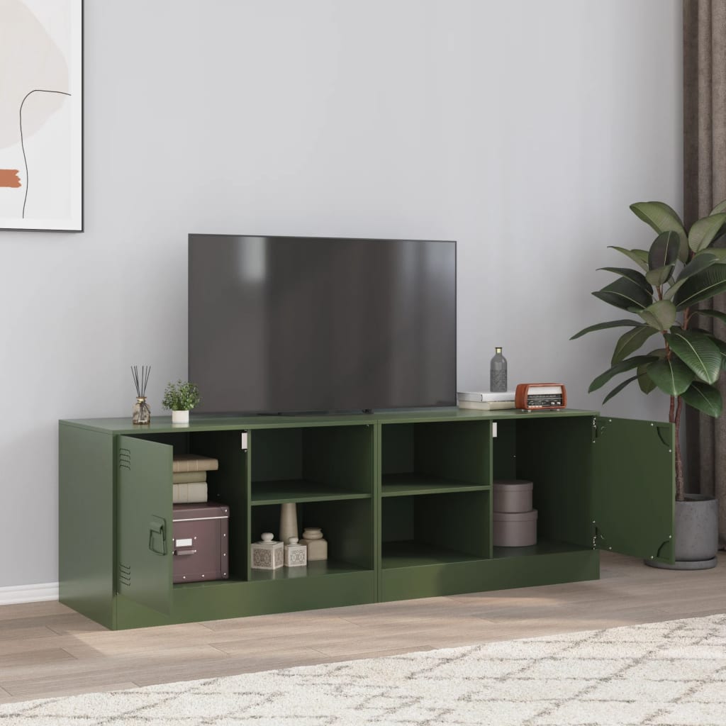 TV cabinets, 2 pcs., olive, 67x39x44cm, steel