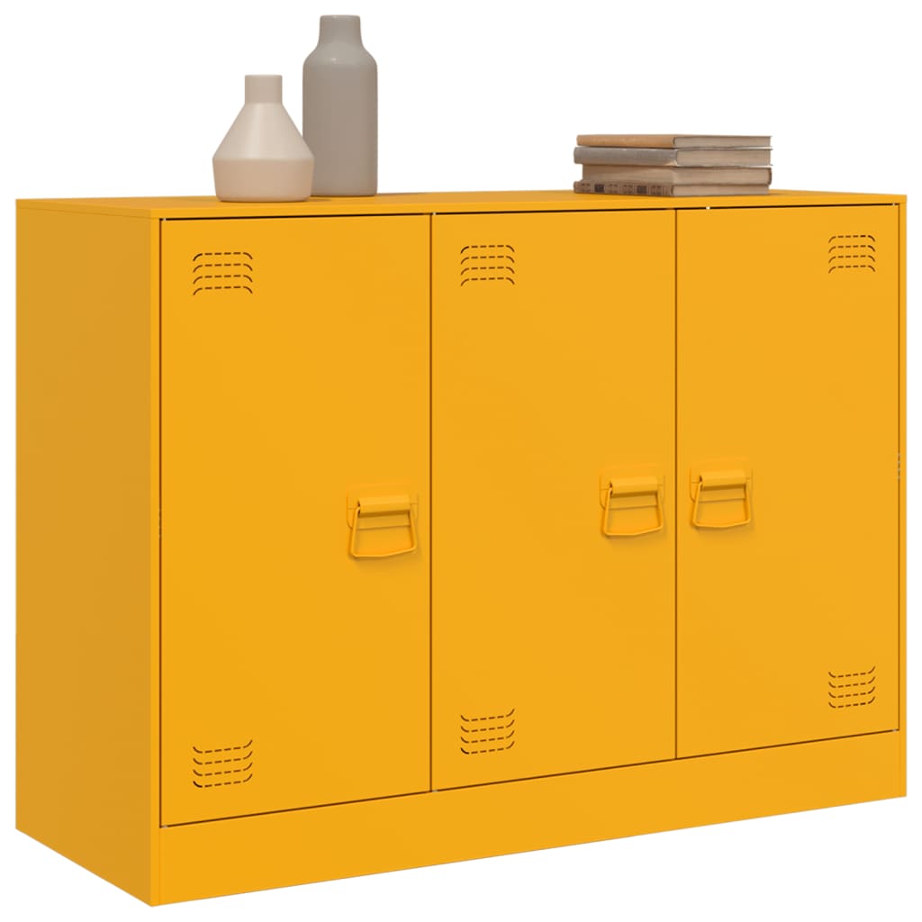Sideboard, mustard yellow, 99x39x73cm, steel