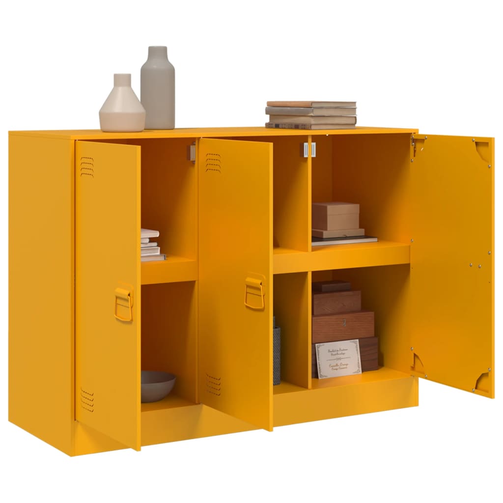Sideboard, mustard yellow, 99x39x73cm, steel