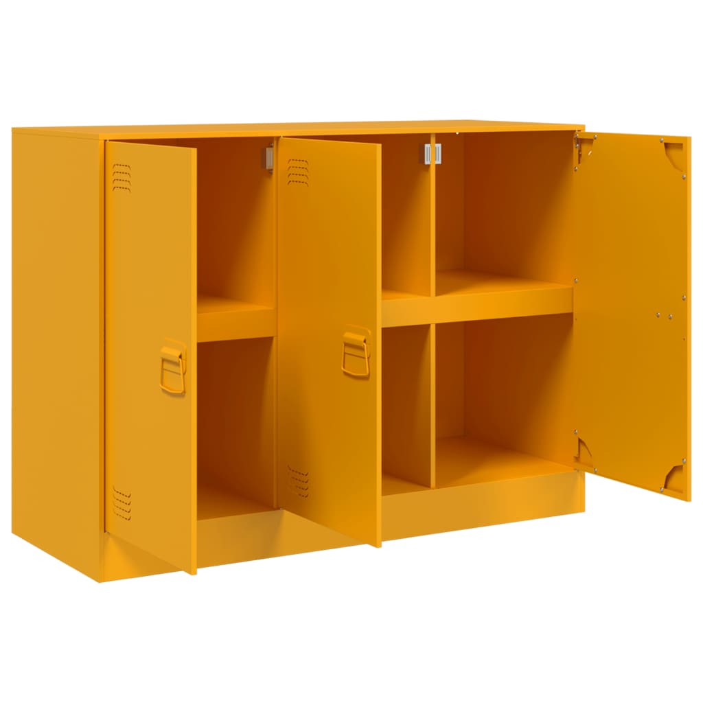 Sideboard, mustard yellow, 99x39x73cm, steel