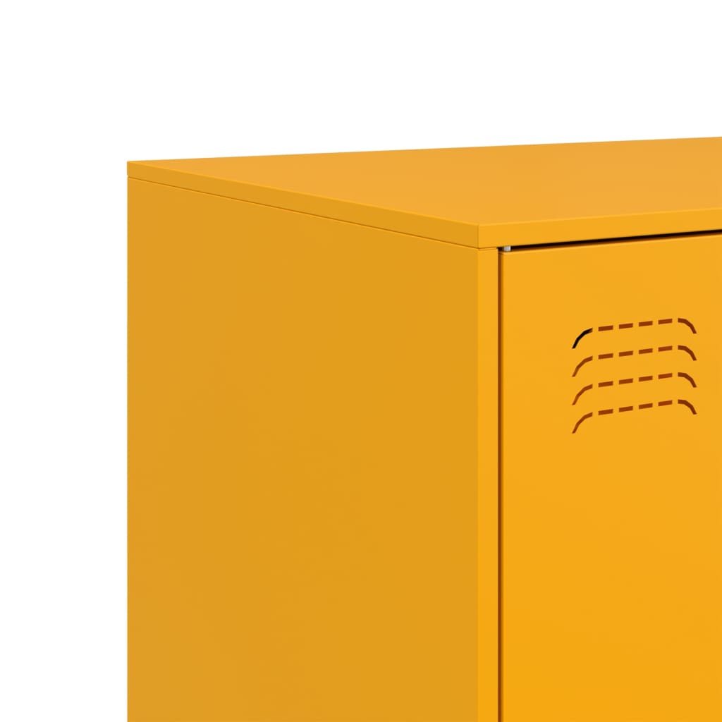 Sideboard, mustard yellow, 99x39x73cm, steel