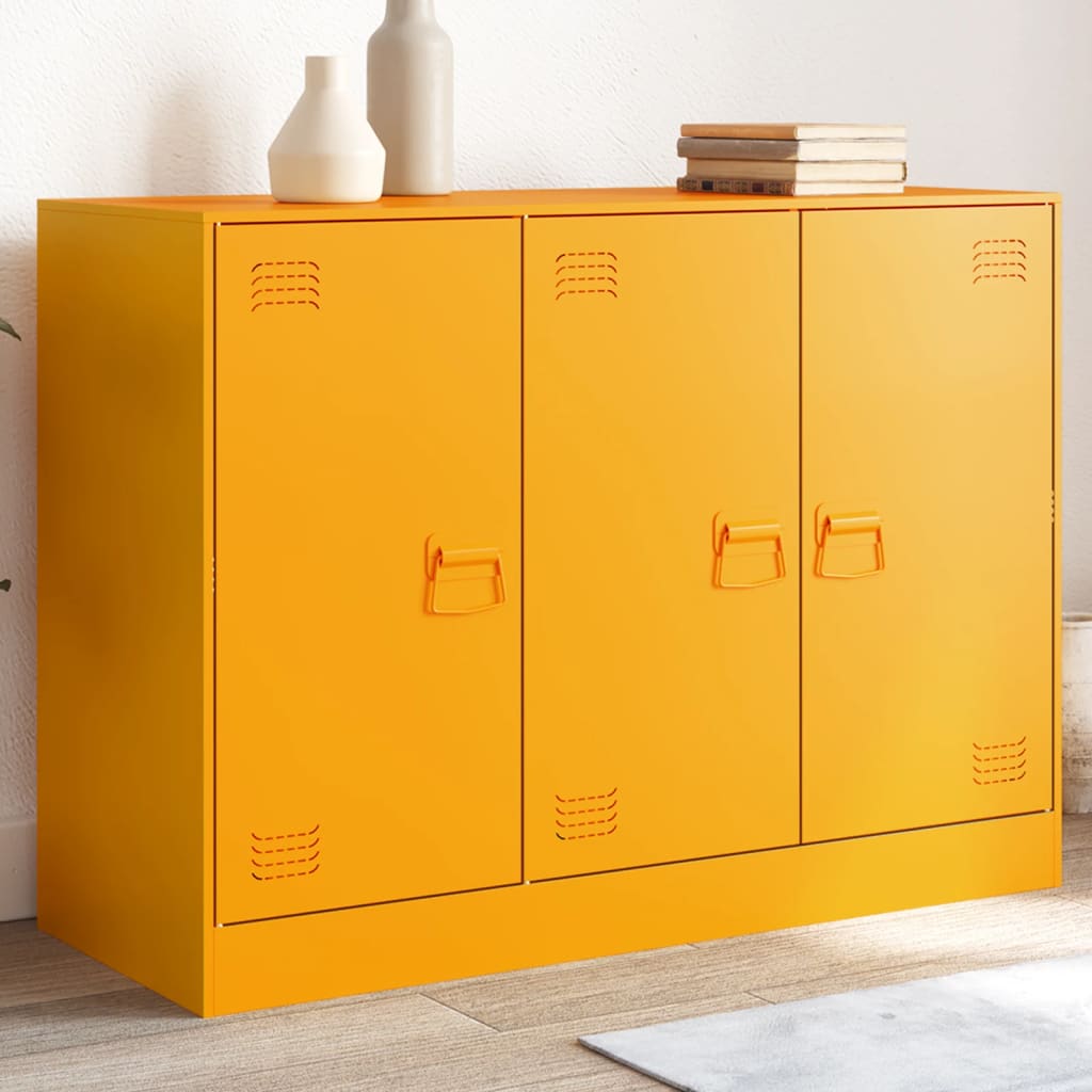 Sideboard, mustard yellow, 99x39x73cm, steel