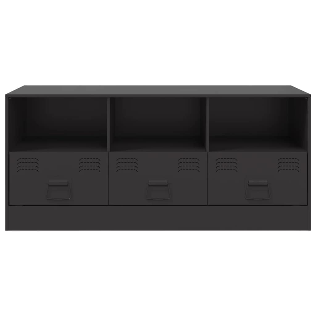 TV stand, black, 99x39x44cm, steel