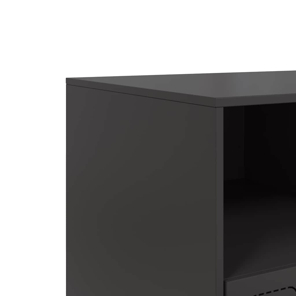TV stand, black, 99x39x44cm, steel