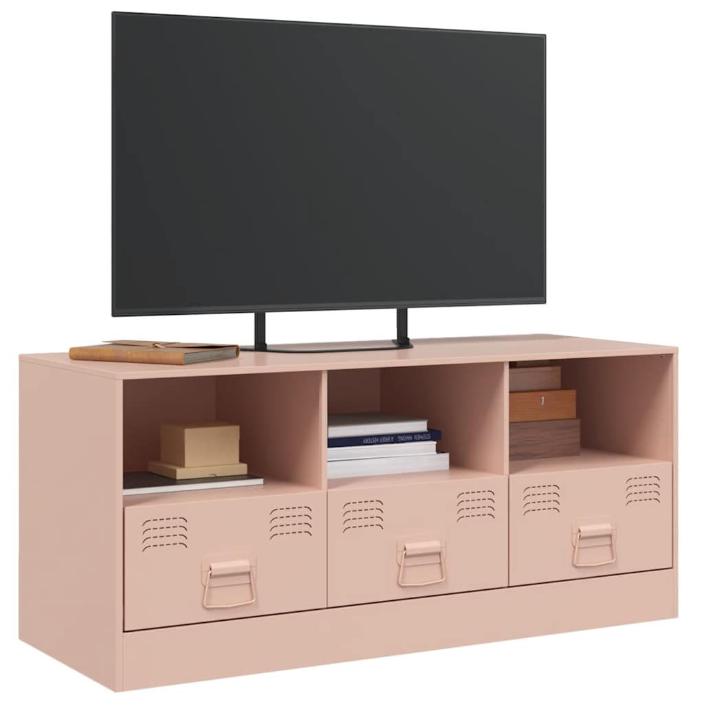 TV cabinet, pink, 99x39x44cm, steel