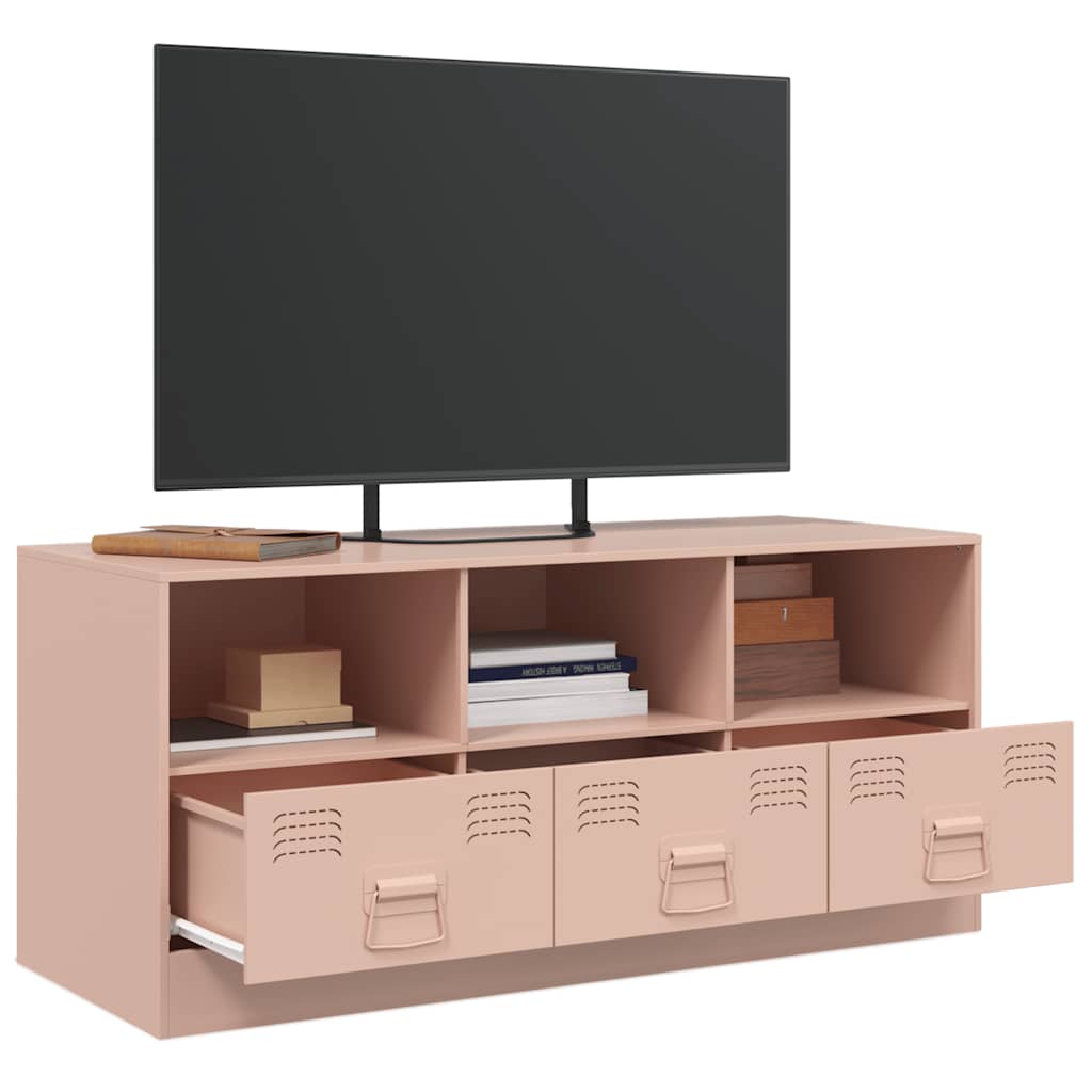 TV cabinet, pink, 99x39x44cm, steel