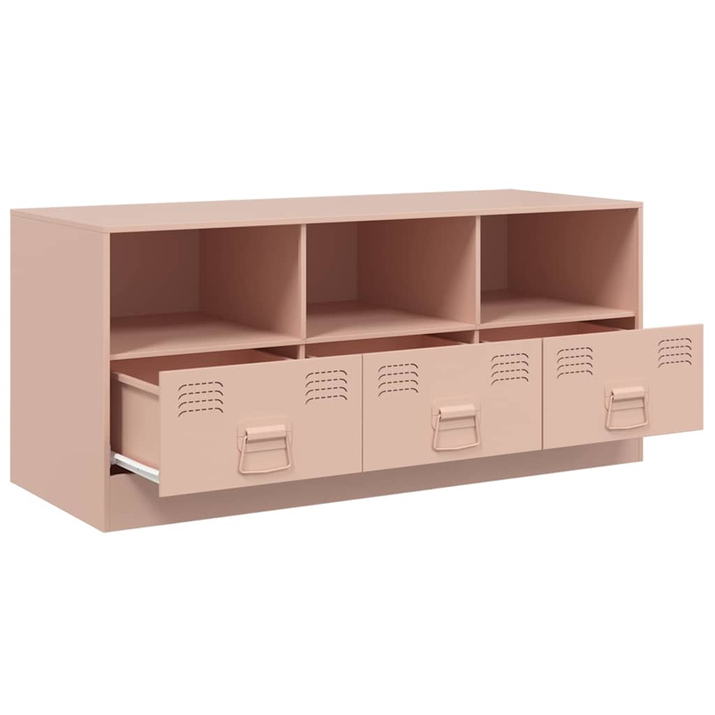 TV cabinet, pink, 99x39x44cm, steel