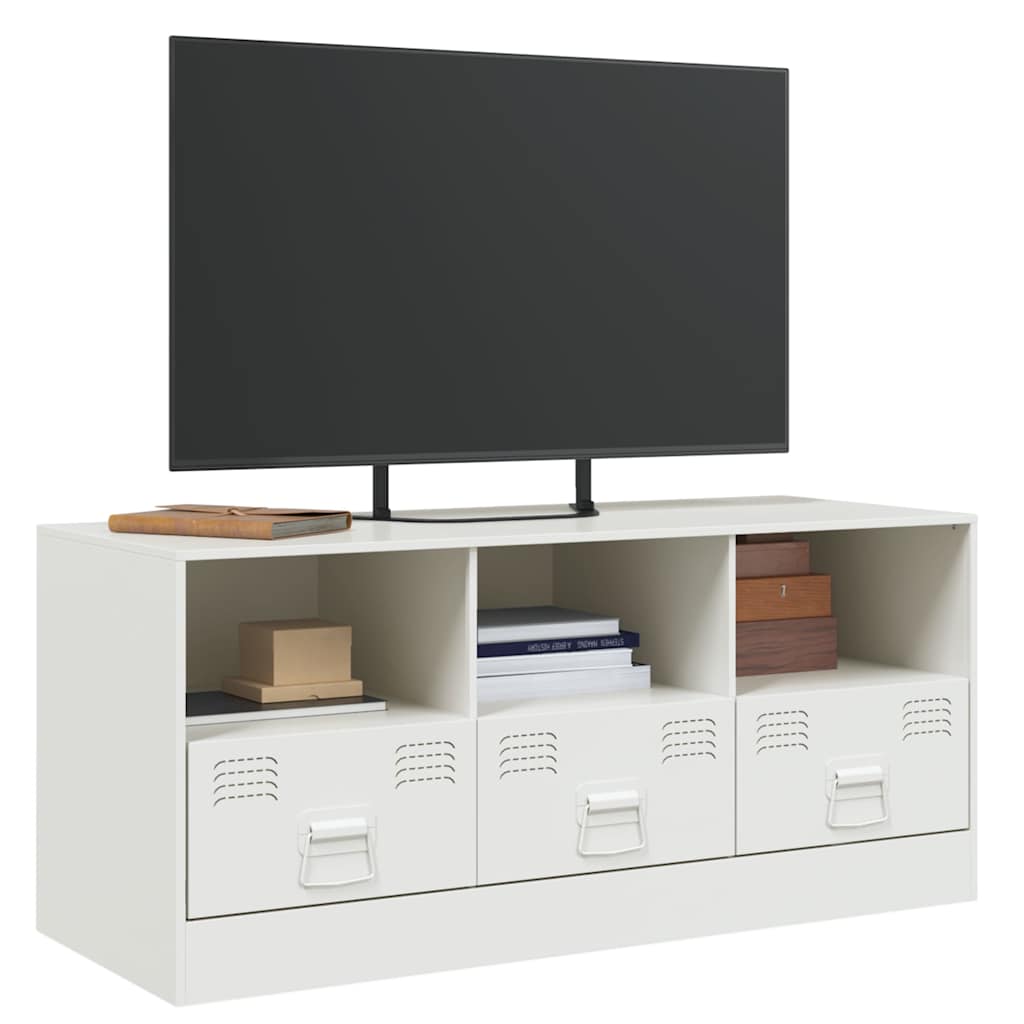 TV cabinet, white, 99x39x44cm, steel