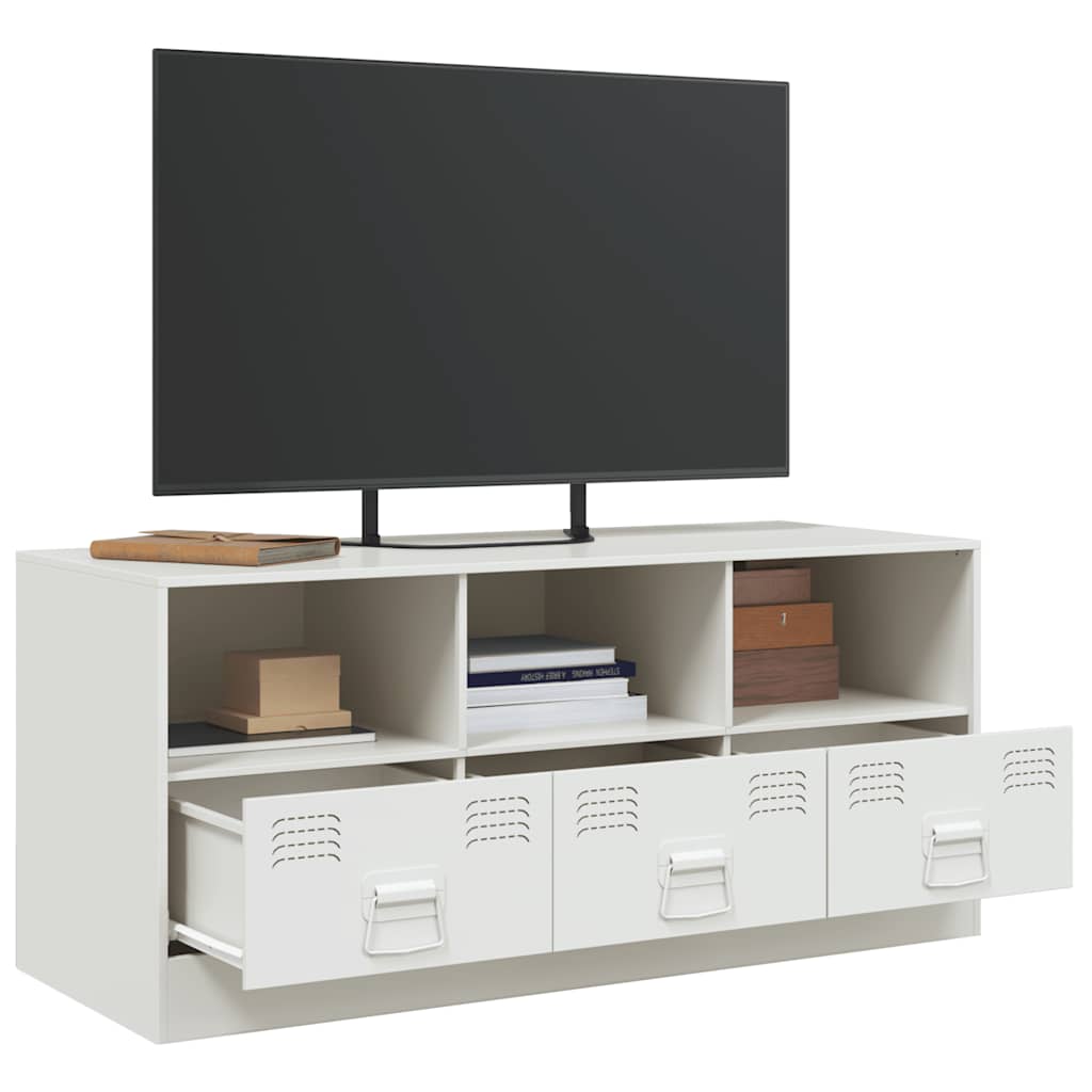 TV cabinet, white, 99x39x44cm, steel