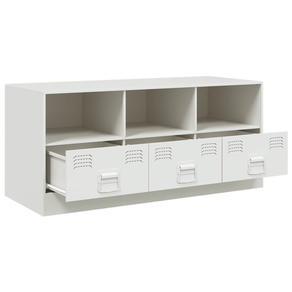 TV cabinet, white, 99x39x44cm, steel