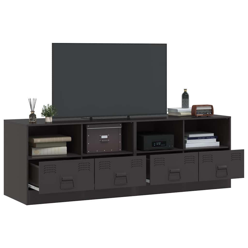 TV cabinets, 2 pcs., black, 67x39x44cm, steel