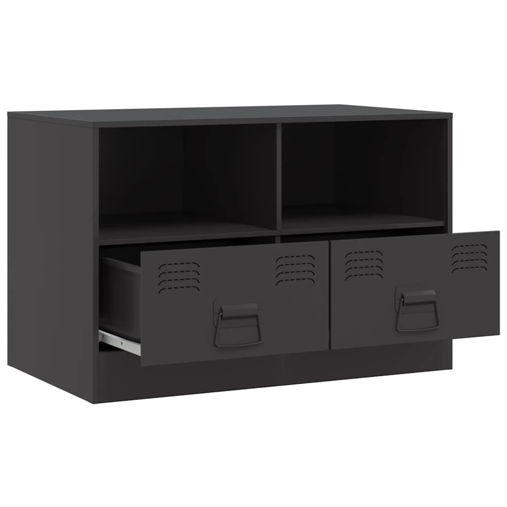 TV cabinets, 2 pcs., black, 67x39x44cm, steel