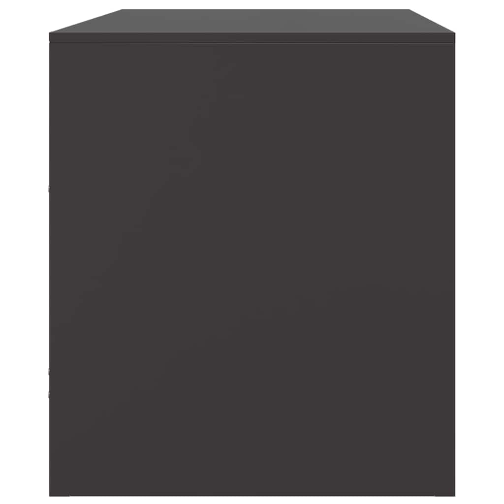 TV cabinets, 2 pcs., black, 67x39x44cm, steel