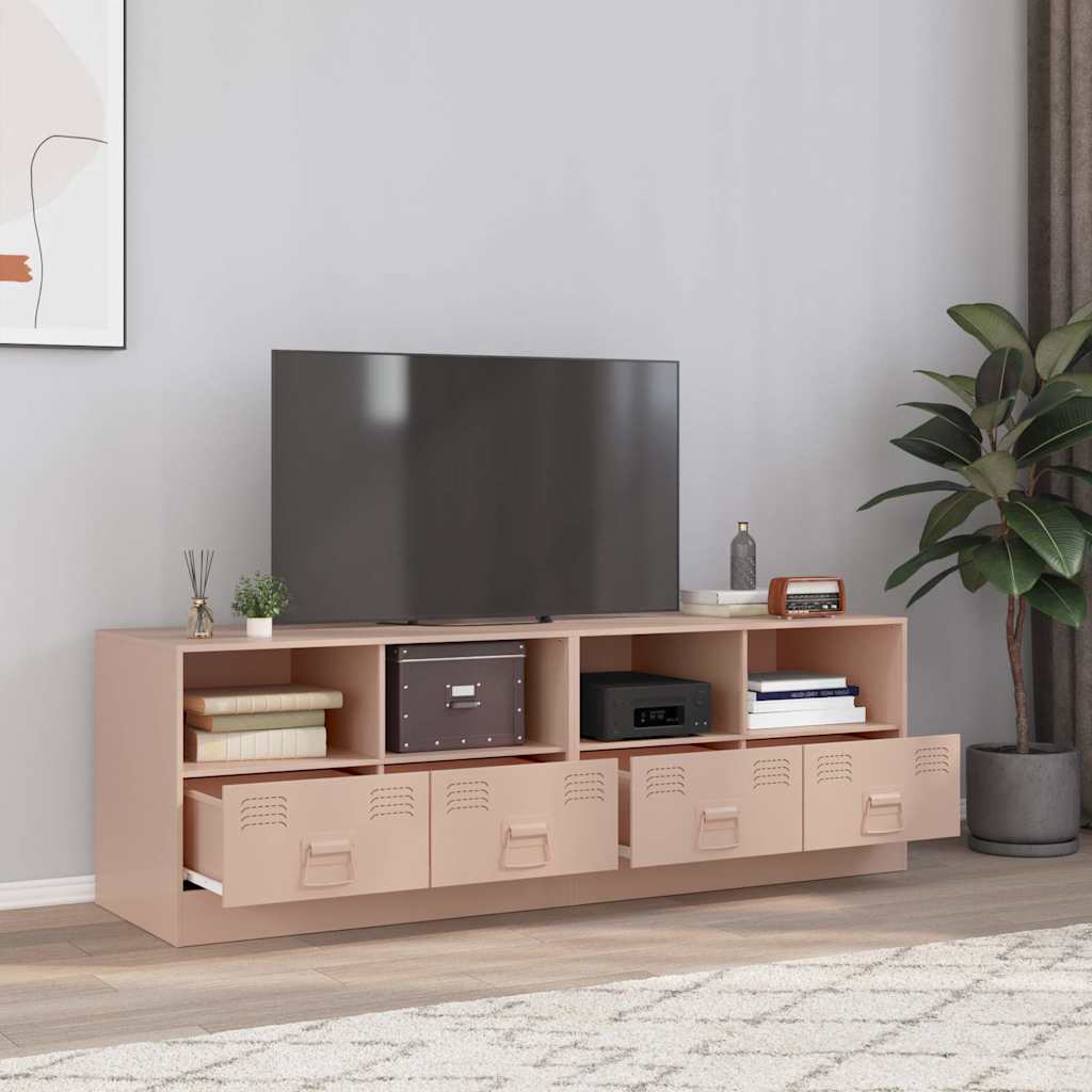TV stands, 2 pcs., pink, 67x39x44cm, steel