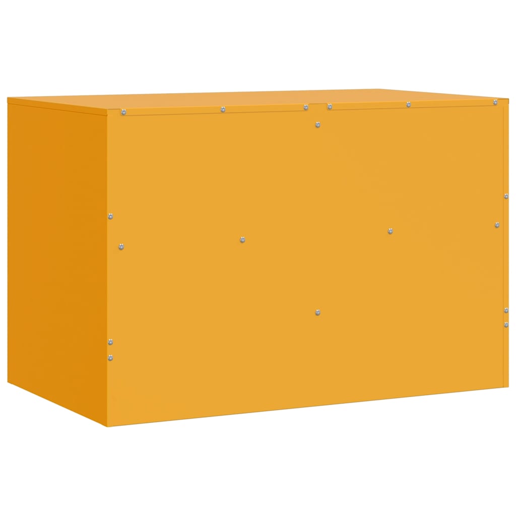 TV cabinets, 2 pcs, mustard yellow, 67x39x44cm, steel