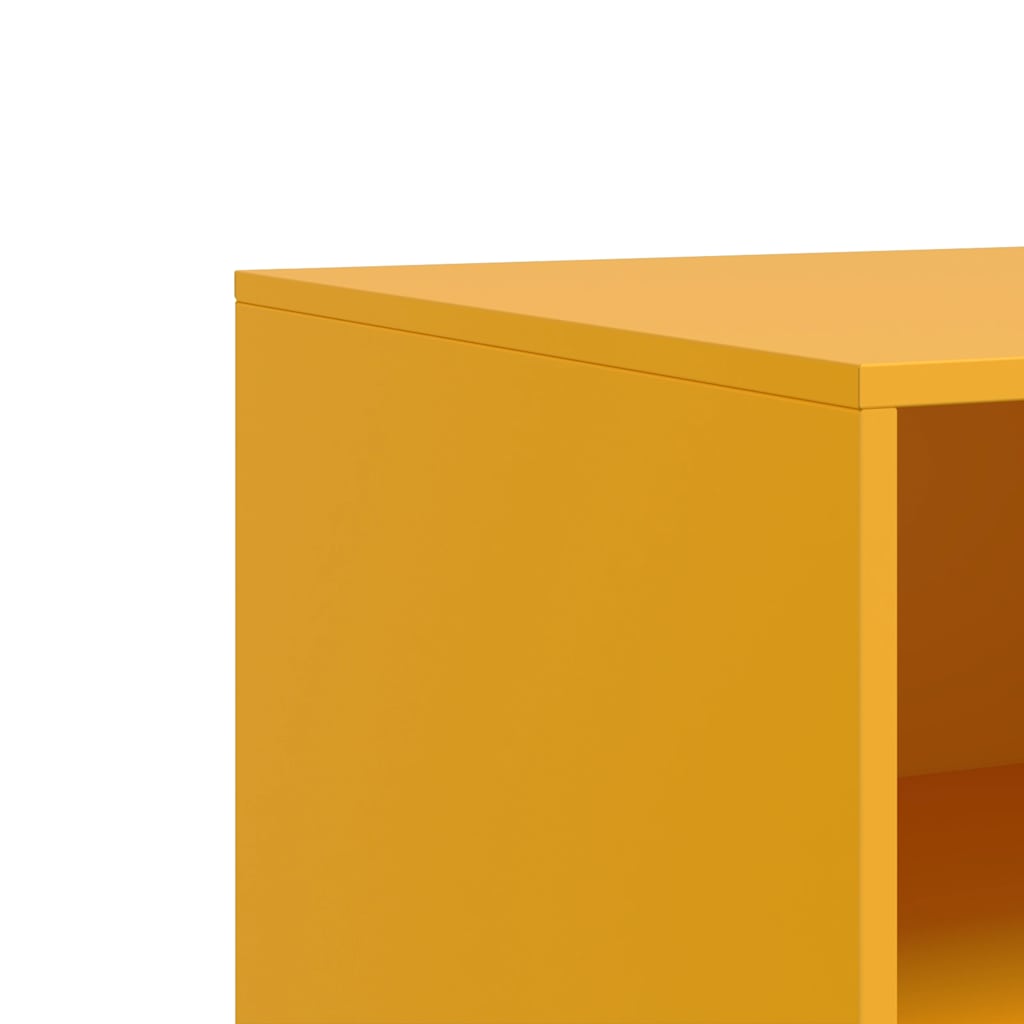 TV cabinets, 2 pcs, mustard yellow, 67x39x44cm, steel