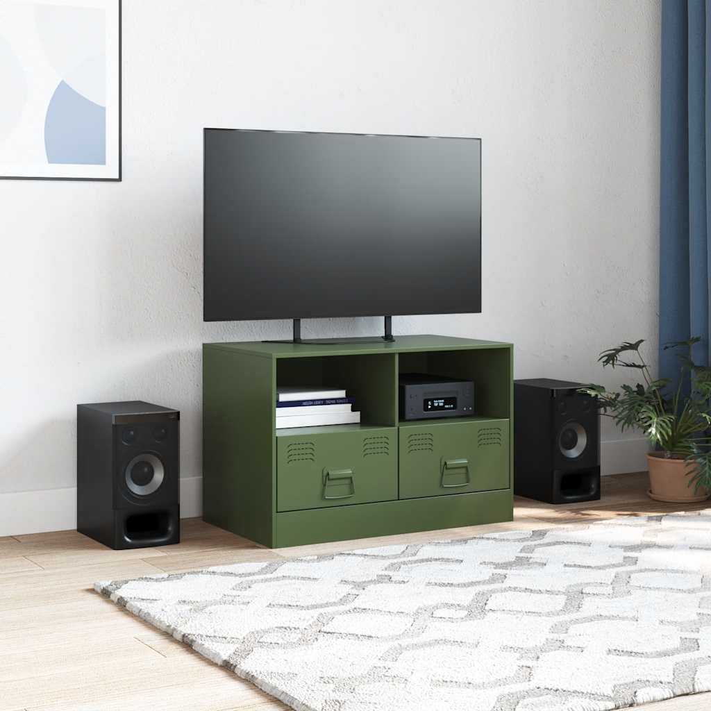 TV skapītis, olīvzaļš, 67x39x44cm, tērauds