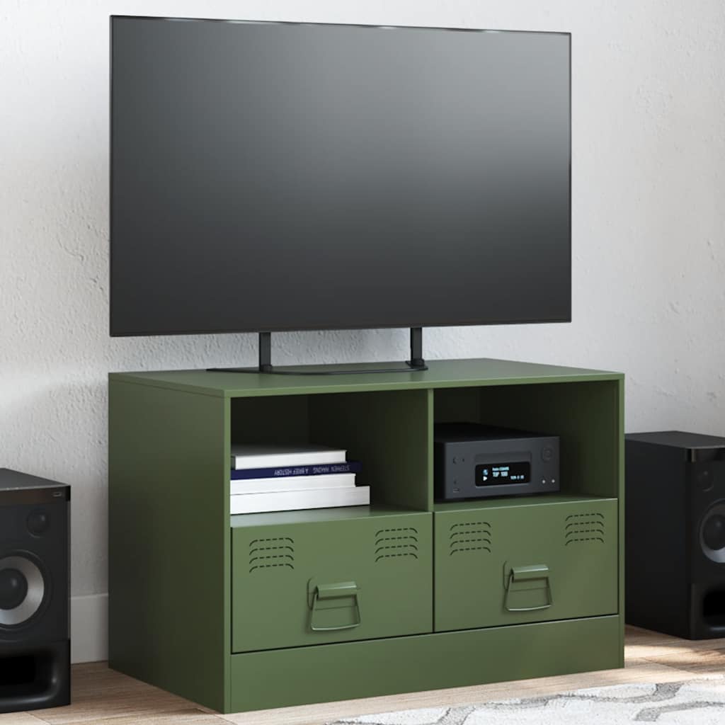TV skapītis, olīvzaļš, 67x39x44cm, tērauds
