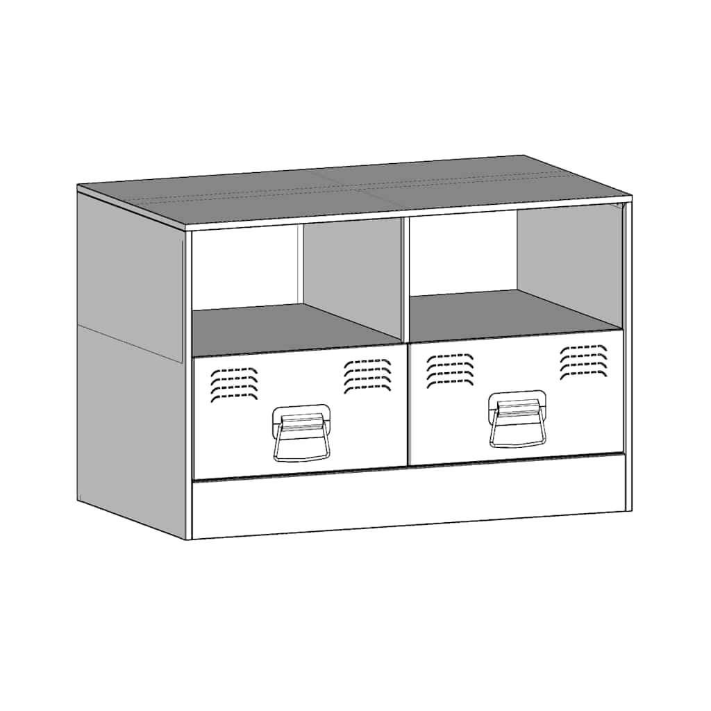 TV cabinets, 2 pcs., white, 67x39x44cm, steel