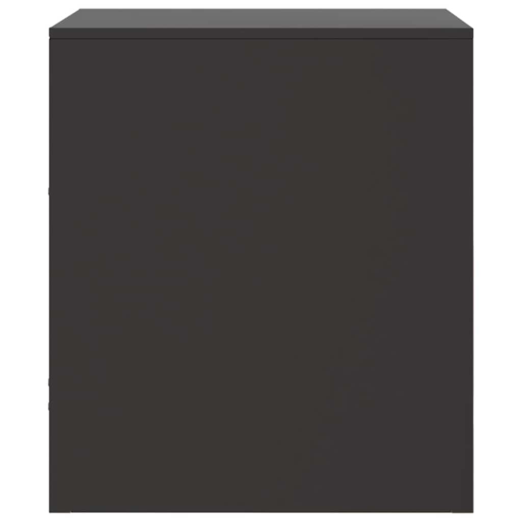 Bedside tables, 2 pcs., black, 34.5x39x44cm, steel