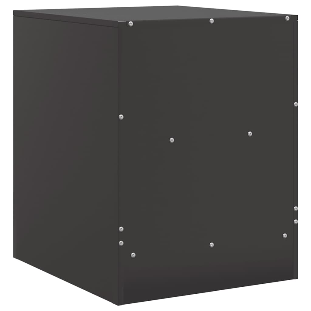 Bedside tables, 2 pcs., black, 34.5x39x44cm, steel