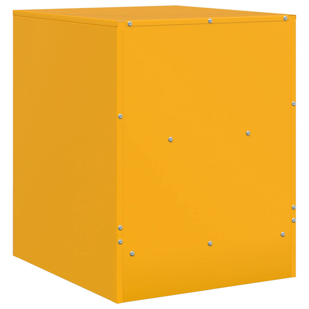 Nightstands, 2 pcs., mustard, 34.5x39x44cm, steel
