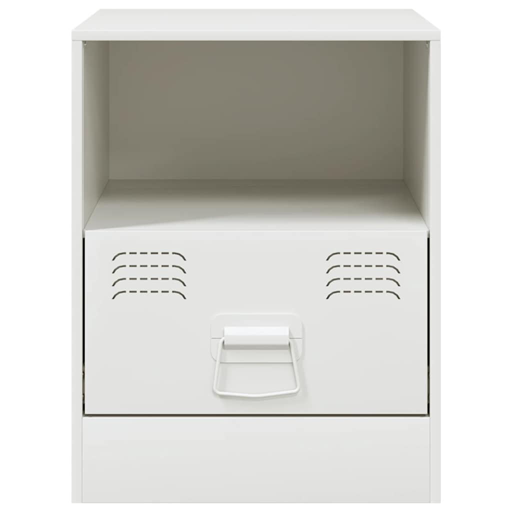 Bedside tables, 2 pcs., white, 34.5x39x44cm, steel