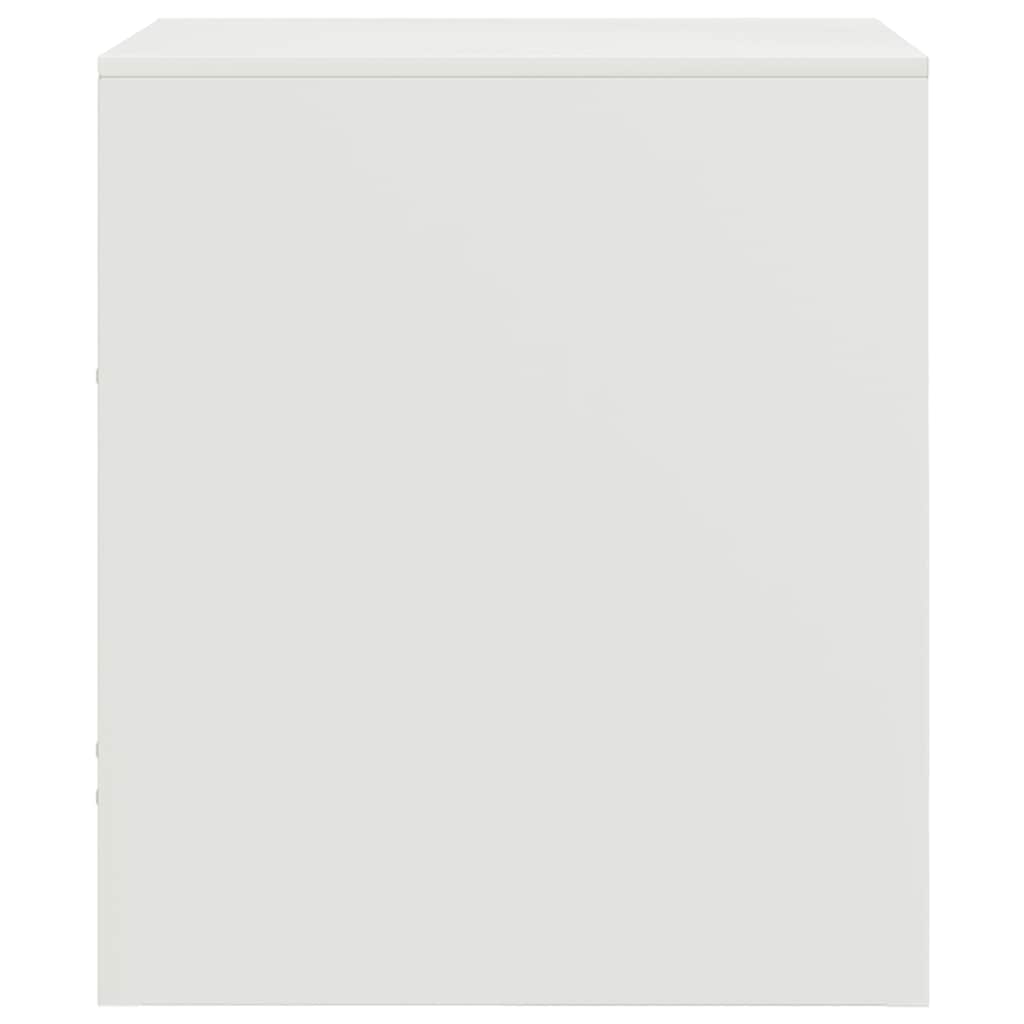 Bedside tables, 2 pcs., white, 34.5x39x44cm, steel