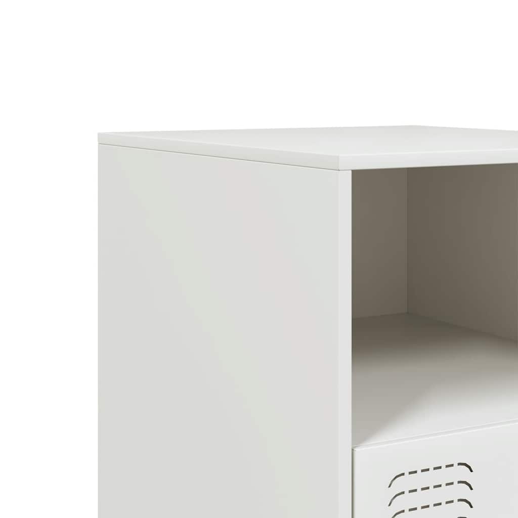 Bedside tables, 2 pcs., white, 34.5x39x44cm, steel