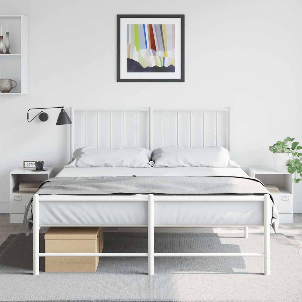Bedside tables, 2 pcs., white, 34.5x39x44cm, steel