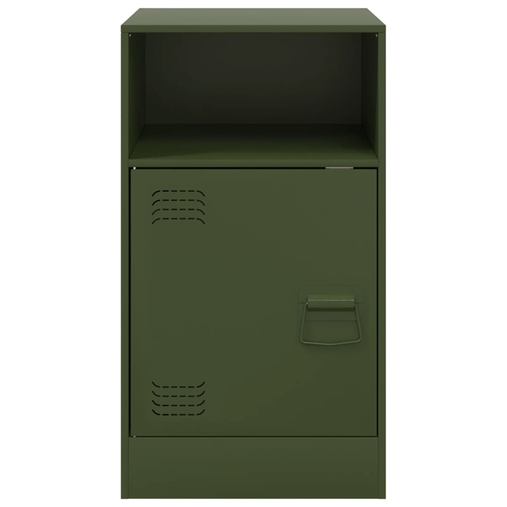 Bedside tables, 2 pcs., olive, 34.5x39x62cm, steel