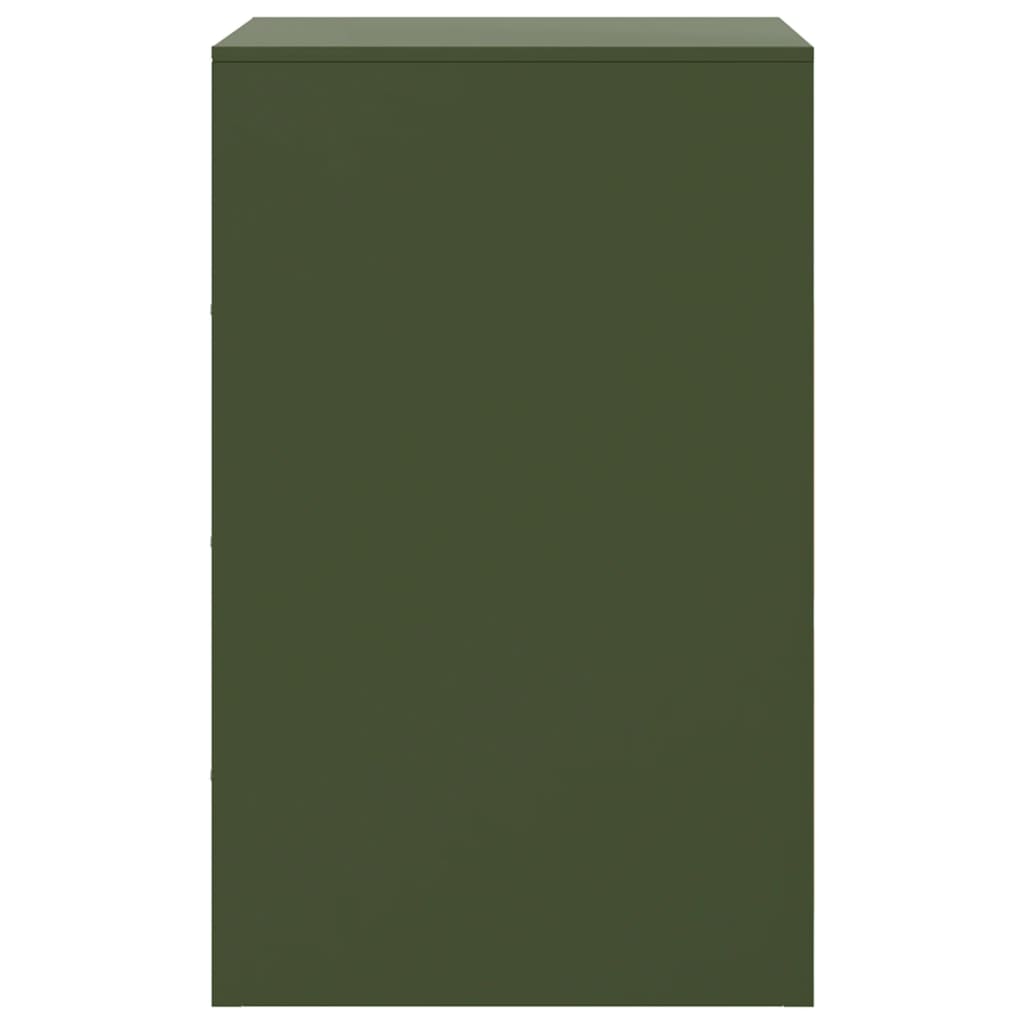 Bedside tables, 2 pcs., olive, 34.5x39x62cm, steel
