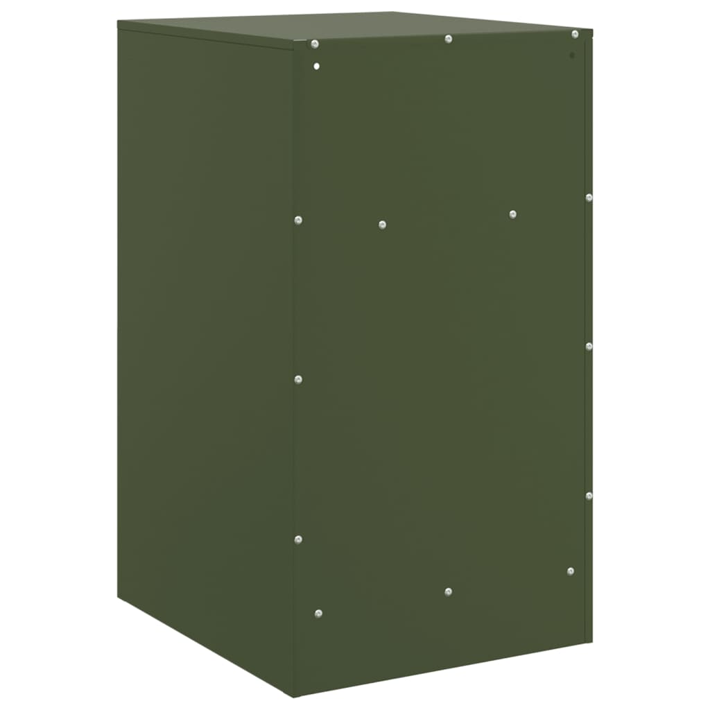 Bedside tables, 2 pcs., olive, 34.5x39x62cm, steel
