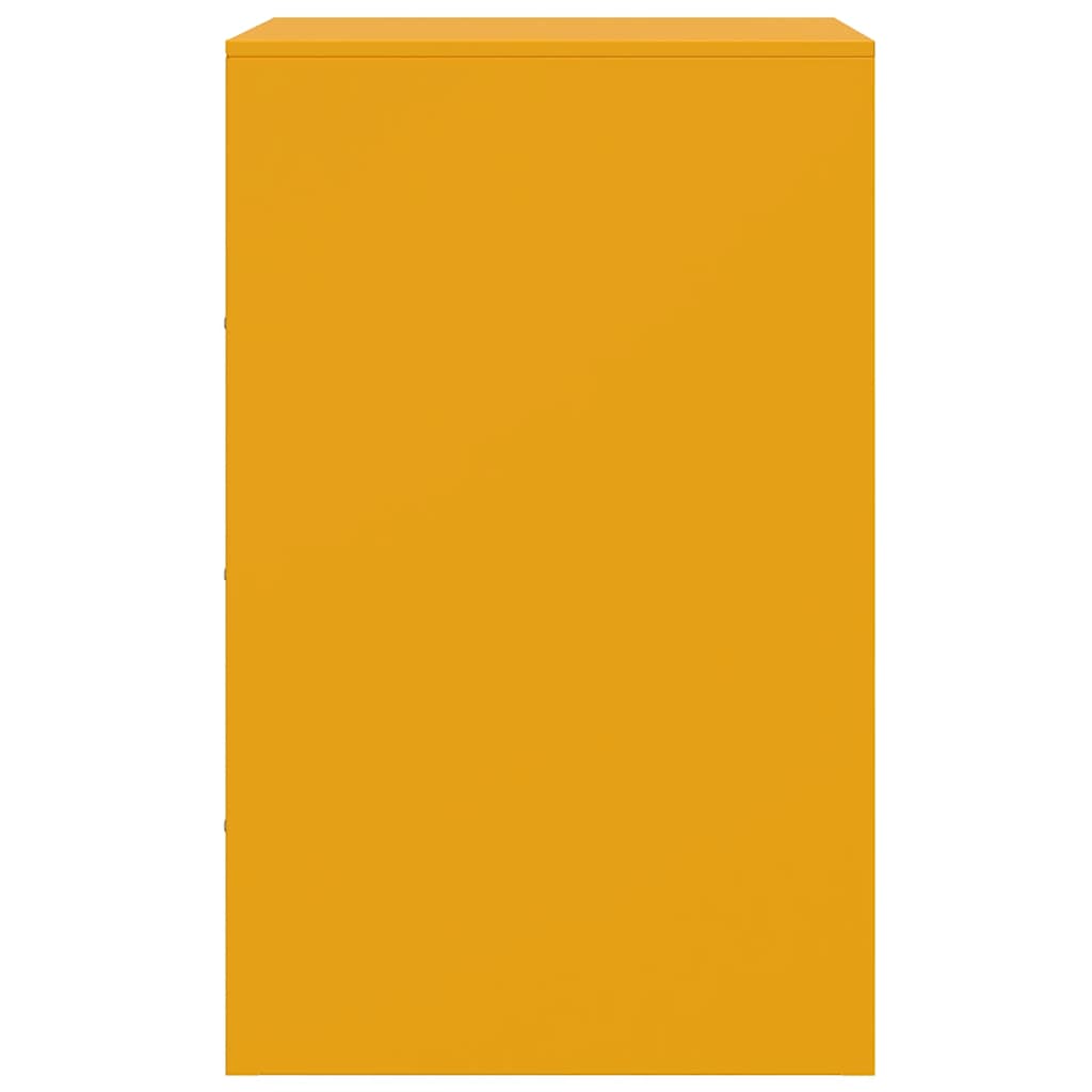 Nightstand, mustard yellow, 34.5x39x62cm, steel