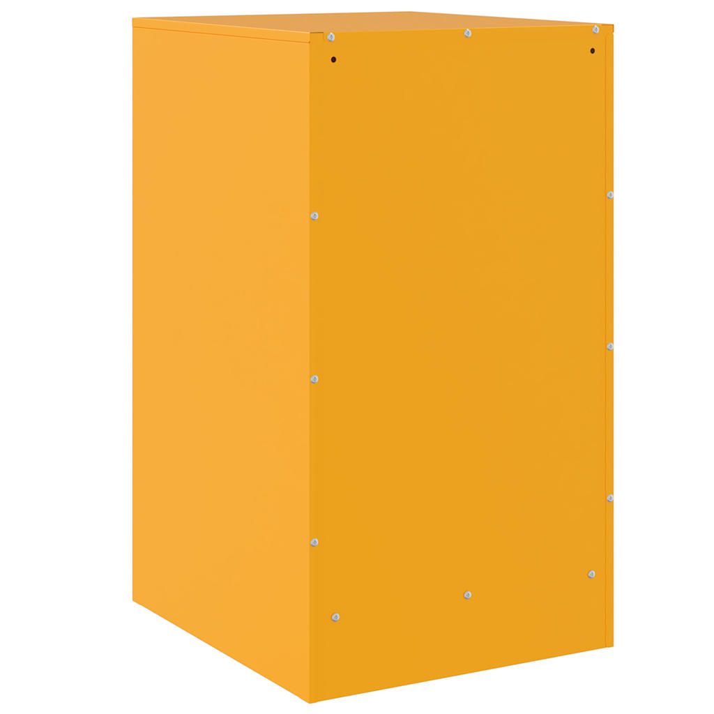 Nightstand, mustard yellow, 34.5x39x62cm, steel