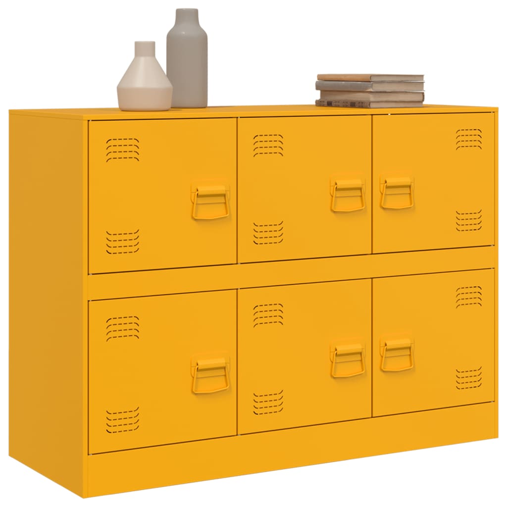 Sideboard, mustard yellow, 99x39x73cm, steel