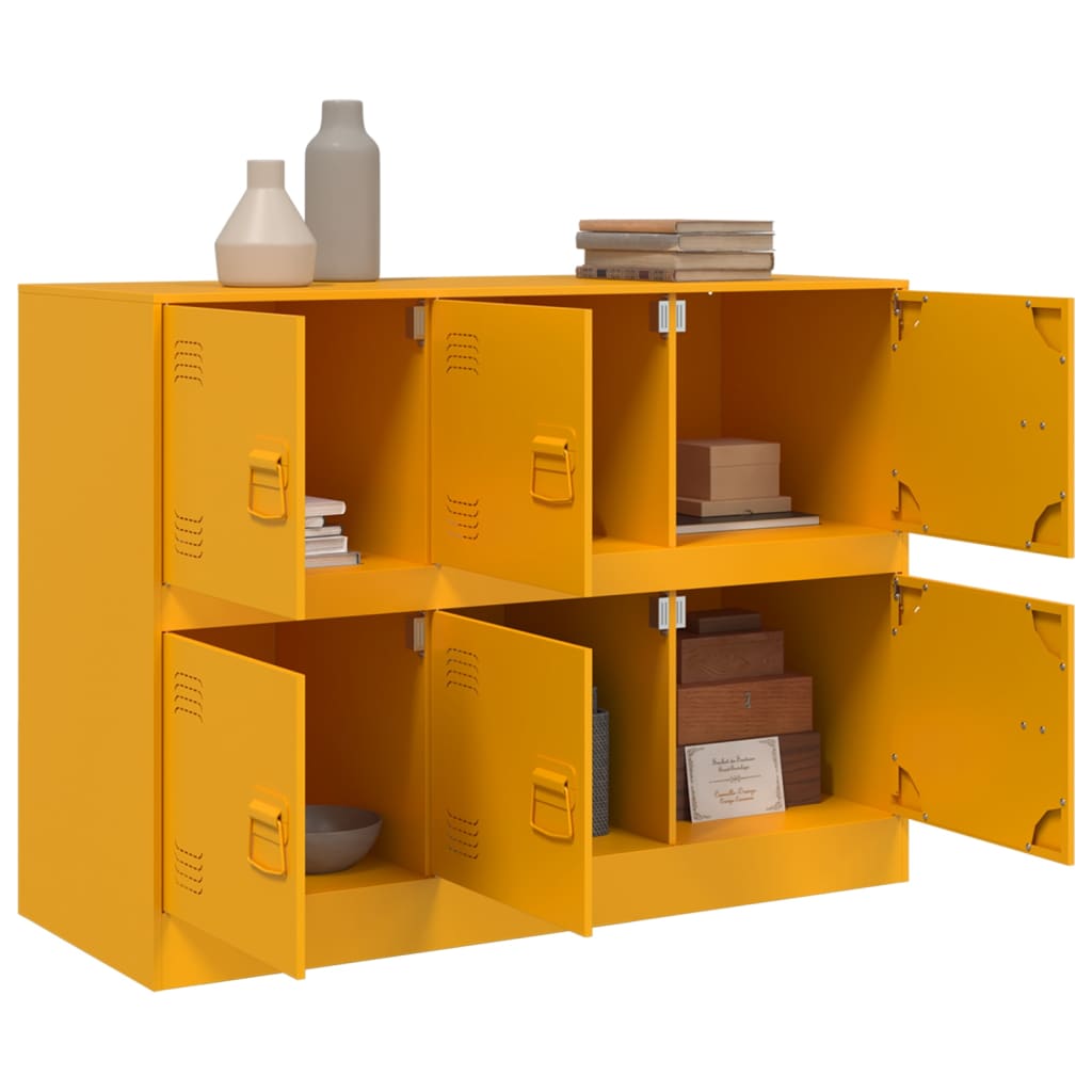 Sideboard, mustard yellow, 99x39x73cm, steel