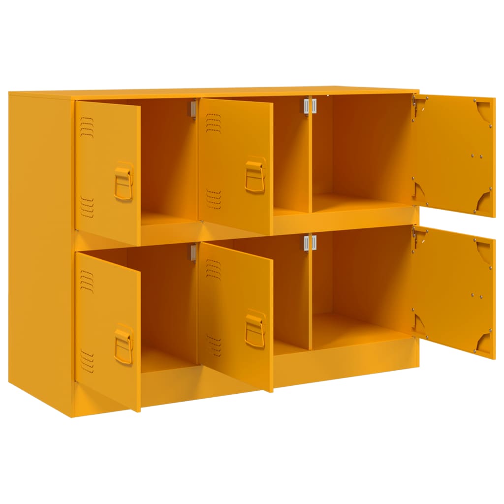 Sideboard, mustard yellow, 99x39x73cm, steel