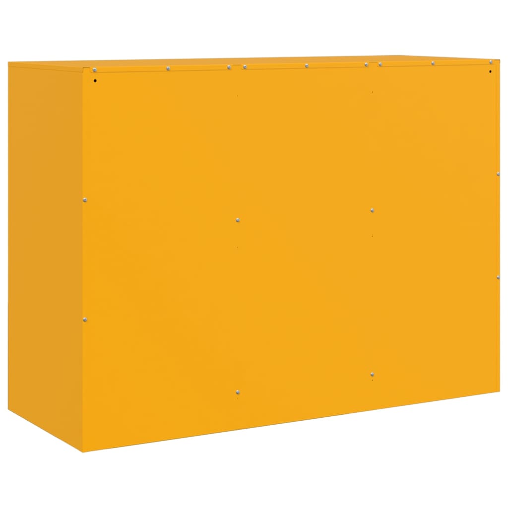 Sideboard, mustard yellow, 99x39x73cm, steel
