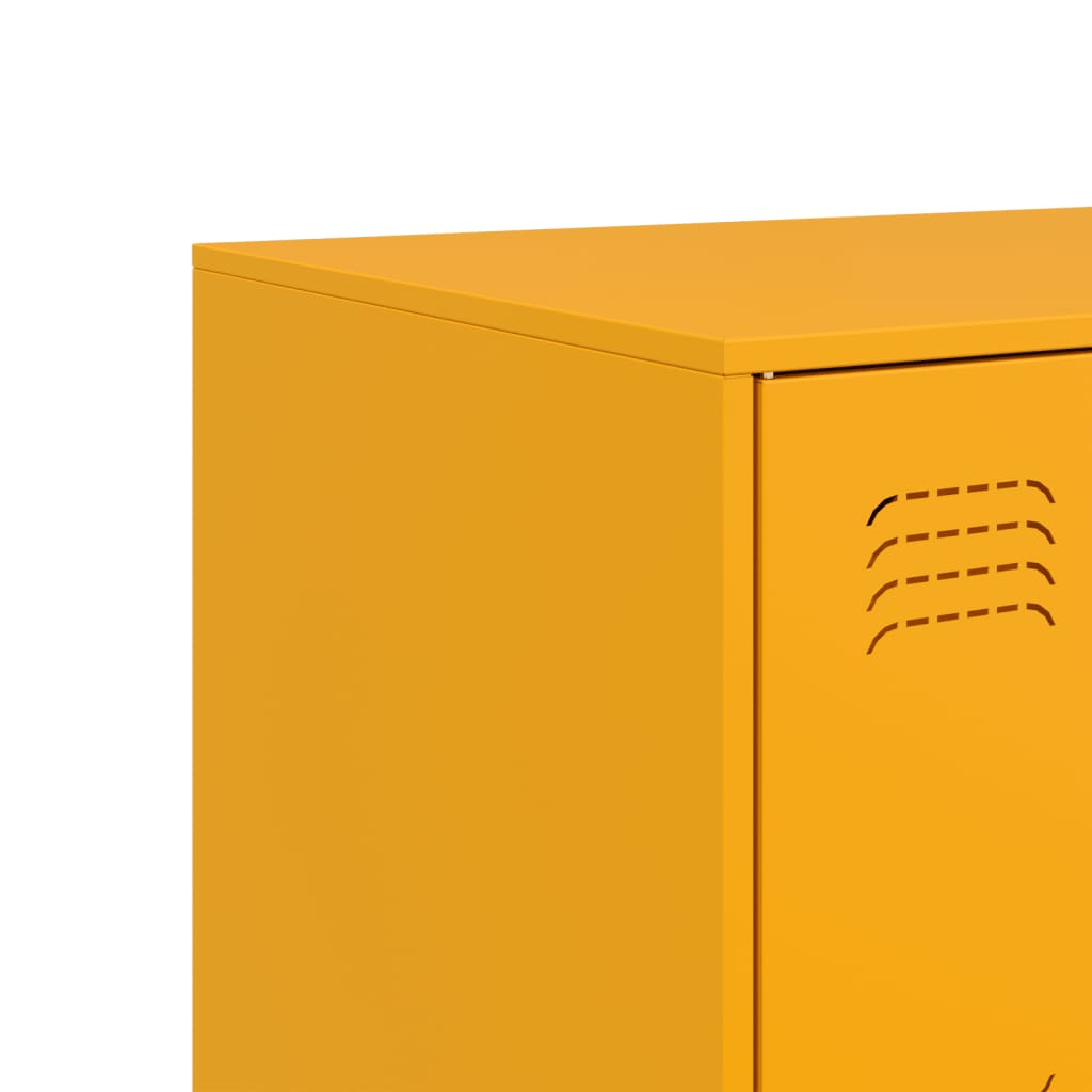 Sideboard, mustard yellow, 99x39x73cm, steel