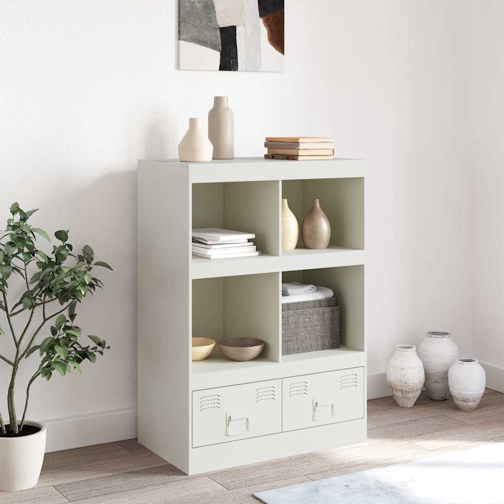 Chest of drawers, white, 67x39x95cm, steel