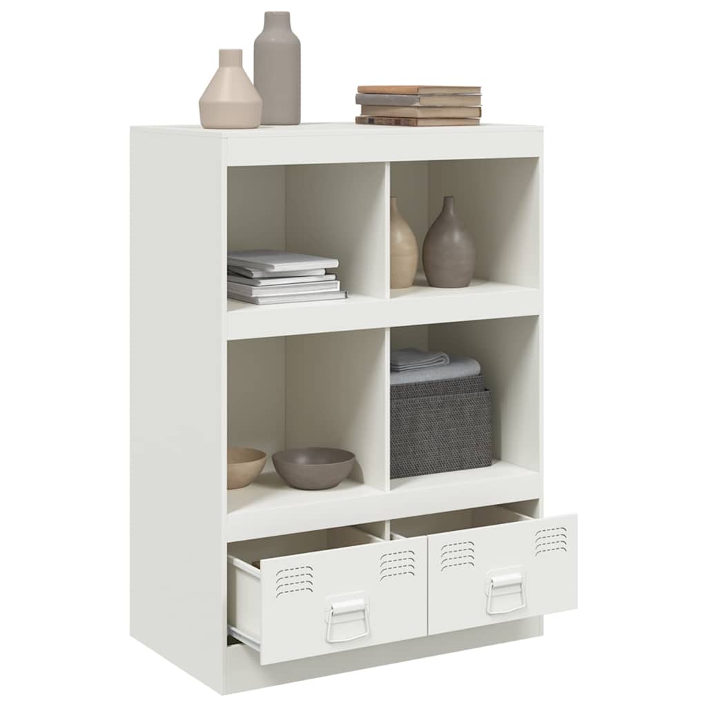 Chest of drawers, white, 67x39x95cm, steel